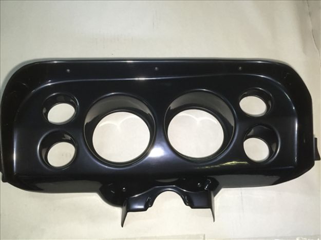 Picture of 1969-1970 Ford Mustang 6-Gauge Instrument Bezel - Black Finish, OEM-Style Restoration