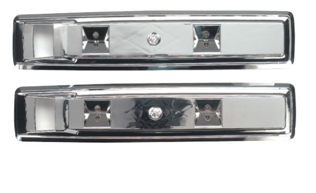 Picture of 16.5" Chrome Front Armrest Bases - For Use with 13" Pad, Includes Hardware