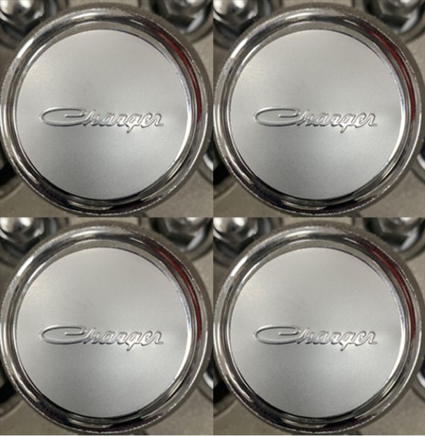 Picture of Mopar Charger Logo Center Cap Inserts - Set of 4 for Rallye Wheel Center Caps