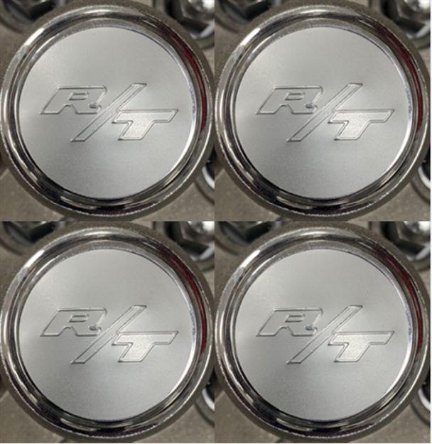Picture of Mopar R/T Logo Center Cap Inserts - Set of 4 for Rallye Wheel Center Caps
