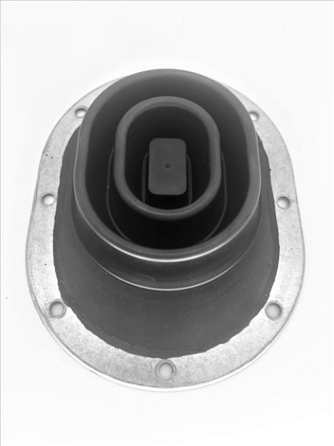 Picture of 1968-1970 Mopar B-Body Lower Shift Boot - For Models with Console, Includes Metal Reinforcement Ring