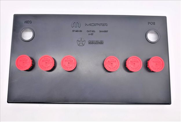Picture of Group 27 Battery Topper with Red Caps - Fits 1966-1974 Chrysler Models