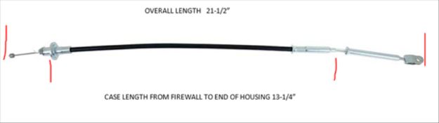 Picture of 21.5" Accelerator Cable - Fits 1966 Mopar B-Body Models with 383 4-BBL Engine