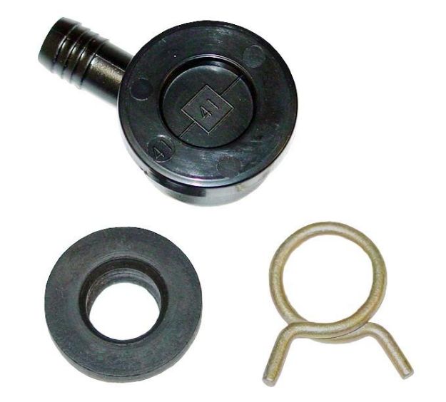 Picture of 1967-1970 Mopar B-Body Bendix Brake Booster Check Valve with Gasket and Correct Corbin Clamp