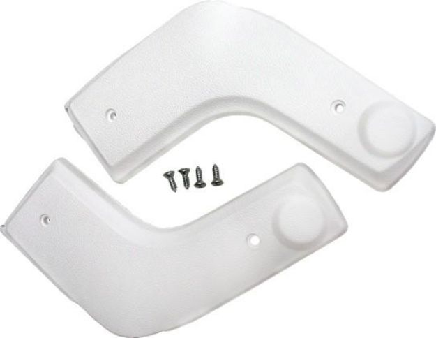 Picture of 1970-76 A-Body & 1973-74 Mopar E-Body Bench Seat Hinge Covers - Pair White