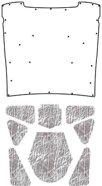Picture of 1966-1967 Buick Riviera QuietRide AcoustiHood Under Hood Cover Kit with Heatshield Panels and Installation Accessories
