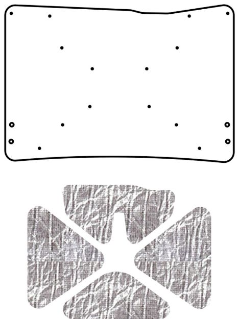 Picture of 1966-67 Comet AcoustiHood Cover Kit by QuietRide Solutions - Smooth Finish Heatshield Panels with Mounting Hardware and Adhesives