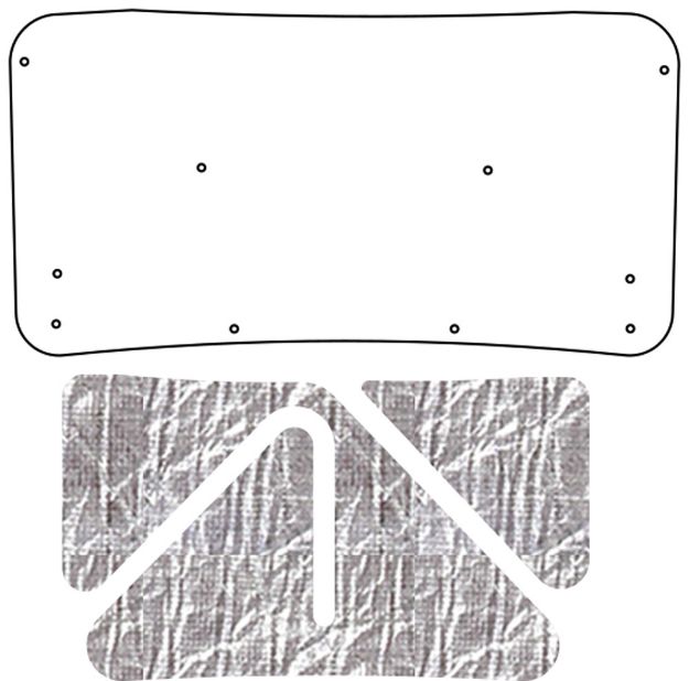 Picture of 1967-68 Cougar QuietRide AcoustiHood Under Trunk Cover Kit with Heatshield Panels and Installation Supplies