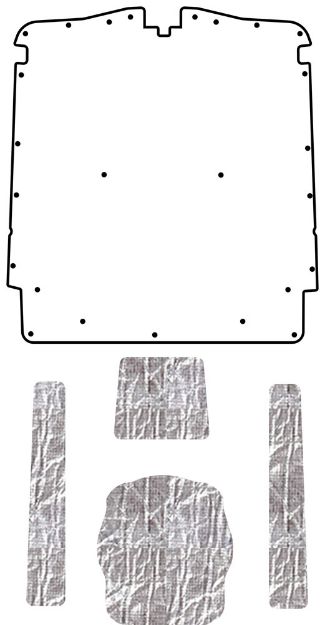 Picture of 1971-1973 Cougar AcoustiHood Under-Hood Insulation and Sound Barrier Kit