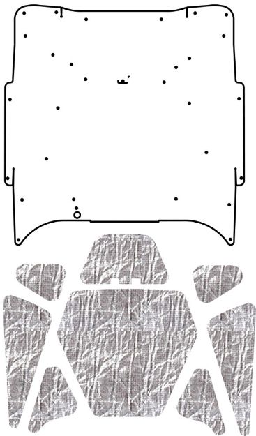 Picture of 1974-76 Cougar QuietRide AcoustiHood Under Hood Cover with Heatshield Panels and Installation Kit