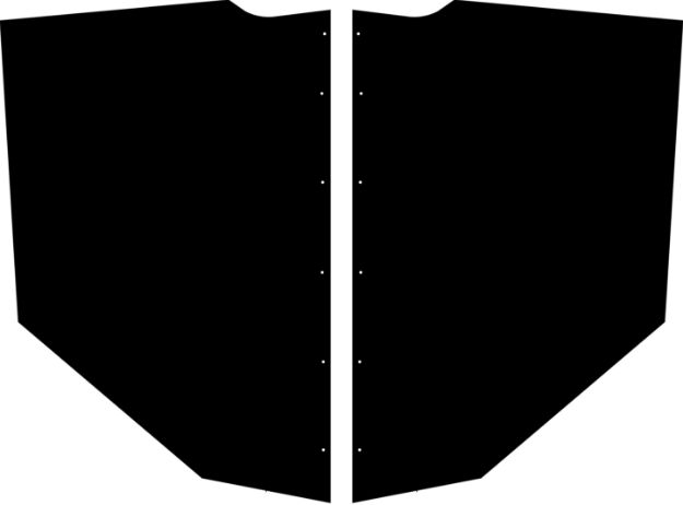 Picture of 1936 Dodge D-2 AcoustiShield Cowl Side Panel Set by QuietRide Solutions - Flat ABS Plastic