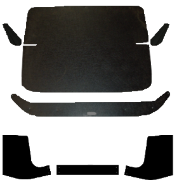 Picture of 1961 Ford Econoline 3W Truck AcoustiShield Headliner Set - Complete 2 Piece ABS Kit with Clips & Spacers