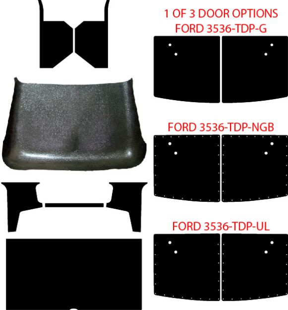 Picture of 1935-36 Ford Truck QuietRide Solutions AcoustiTrunk ABS Interior Kit with Molded Headliner and Door Panels