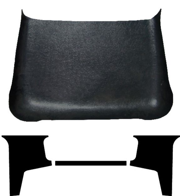 Picture of 1937 Ford Truck AcoustiShield Molded Headliner Kit with Leather Grain ABS, Rear Quarter Panels, Window Belt, Top Bow Wood Spacers, and Installation Hardware