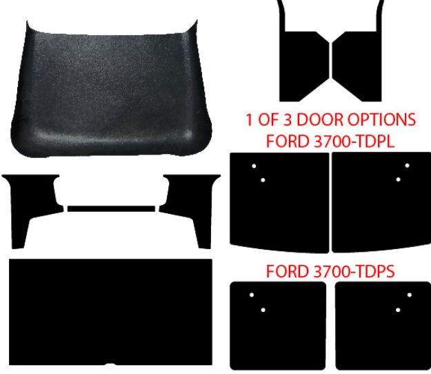 Picture of 1937 Ford Truck AcoustiTrunk Interior Kit by QuietRide Solutions - Leather Grain ABS Headliner, Quarter Panels, Door Panels, Cowl Panels, Rear Cab Cover