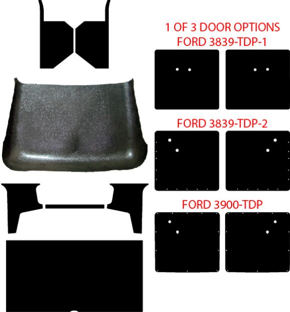 Picture of 1938-1939 Ford Truck QuietRide Solutions AcoustiShield ABS Interior Kit with Molded Headliner and Door Panels
