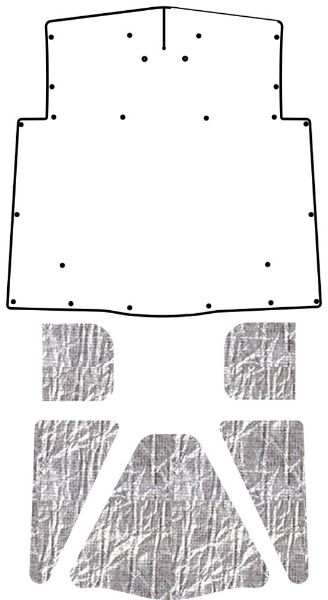 Picture of 1958 Ford Ranchero QuietRide Solutions AcoustiHood Under Hood Cover Kit with Heatshield Panels and Installation Accessories