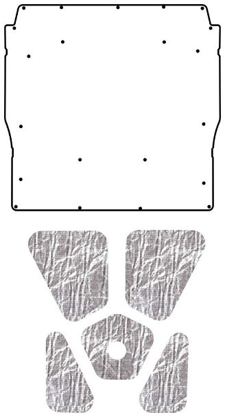 Picture of 1970-72 Buick Skylark A-Body QuietRide AcoustiHood Cover Kit with HeatShield Insulation