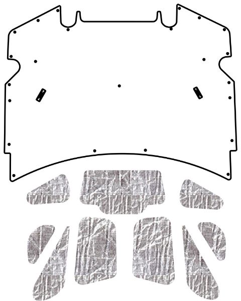 Picture of 1998-2002 Camaro F-Body QuietRide AcoustiHood Cover Kit with HeatShield Insulation Panels
