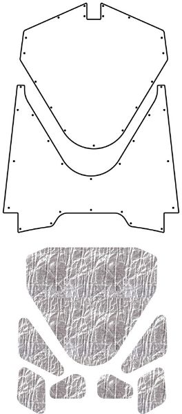 Picture of 1956-1957 Lincoln Mark II AcoustiHood Under-Hood Insulation & Sound Barrier Kit by QuietRide Solutions