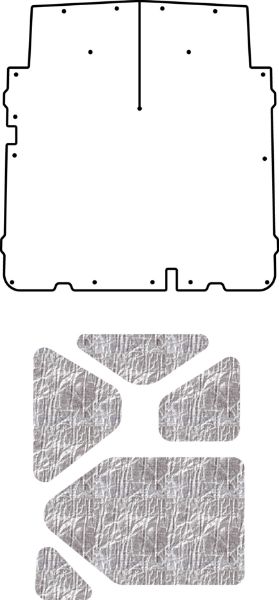 Picture of 1961-1964 Lincoln Continental QuietRide AcoustiHood Under-Hood Insulation Kit