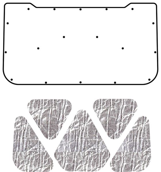 Picture of 1971-76 Plymouth Scamp AcoustiHood Under Hood Cover by QuietRide Solutions - Includes Heatshield Panels, Adhesive, and Installation Kit