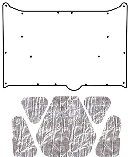 Picture of 1968-70 Plymouth Belvedere GTX Road Runner Satellite QuietRide AcoustiHood Cover Kit with HeatShield Insulation Panels