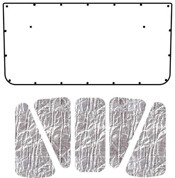 Picture of 1965-68 Chrysler 300/New Yorker/Newport QuietRide Solutions AcoustiHood Cover Kit with HeatShield Insulation Panels
