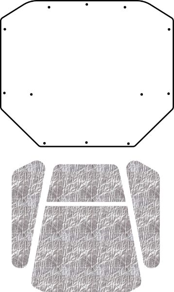 Picture of 1983-1986 Ford Mustang Coupe/Convertible QuietRide AcoustiHood Cover Kit with Insulation and Installation Accessories
