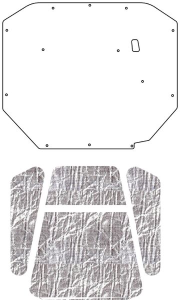 Picture of 1987-1993 Ford Mustang Hatchback AcoustiHood Under-Hood Insulation Kit by QuietRide Solutions