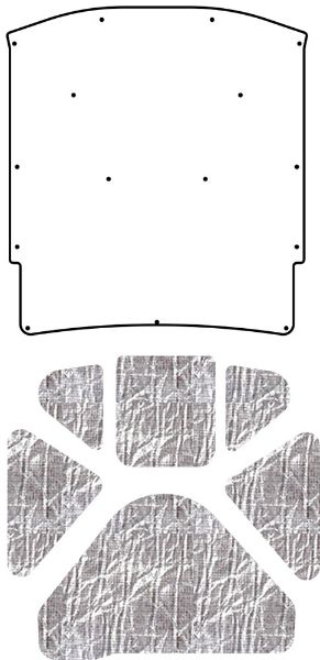 Picture of 1961-63 Ford Thunderbird QuietRide AcoustiHood Under Hood Cover Kit with Heatshield Panels and Accessories