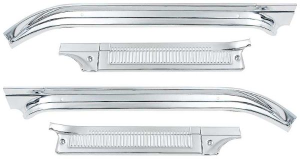 Picture of 1973-77 Chevrolet & GMC Pickup Truck Door Sill Plate Set - Polished Aluminium 4 Piece Set