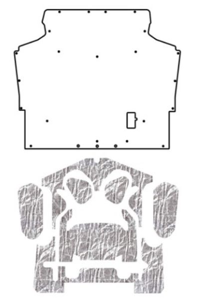 Picture of 1975-81 Camaro F-Body AcoustiHood Cover Kit by QuietRide Solutions with G-SS-396, Heatshield Panels, Mounting Pins, and Adhesives