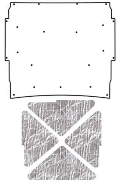 Picture of 1966-67 Nova QuietRide Solutions AcoustiHood Under Hood Cover Kit with Heatshield Panels and Installation Accessories