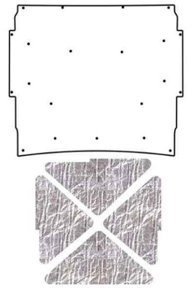 Picture of 1966-67 Nova QuietRide AcoustiHood Cover Kit with Heatshield Panels, Mounting Pins, Adhesive & Seam Tape