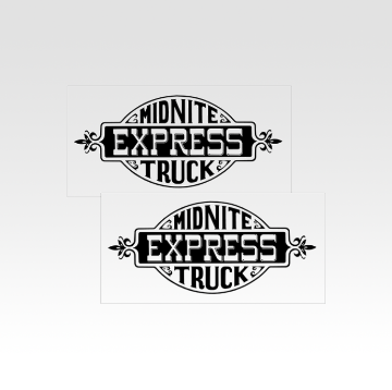 Show details for 1978 1979 Dodge Midnite Express Truck Door Lettering Decals Set Picture of 1978 1979 Dodge Midnite Express Truck Door Lettering Decals Set