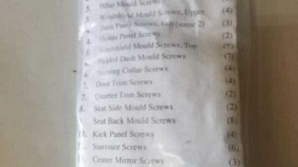 Picture of 1964 Polara Convertible Vans Auto Interior Screw Kit