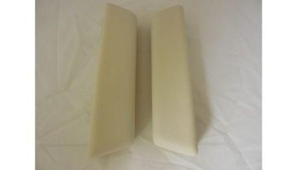 Picture of 1967 A-Body Mopar Vans Auto Front Armrest Pads White Pair