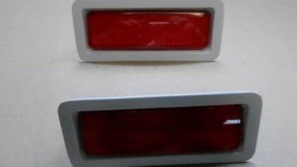 Picture of 1969 Mopar Side Marker Light Reflectors with Housings Red by Vans Auto