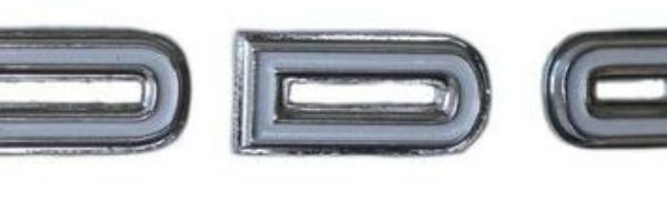 Picture of 1968 Dodge Coronet Vans Auto Rear Body Letters - White