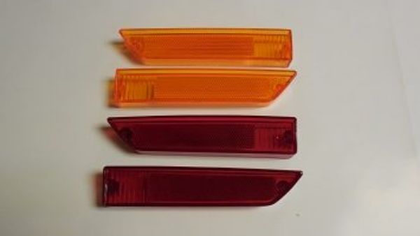 Picture of 1970-1971 Dodge Challenger Vans Auto Side Marker Reflector Lens Set Red Amber