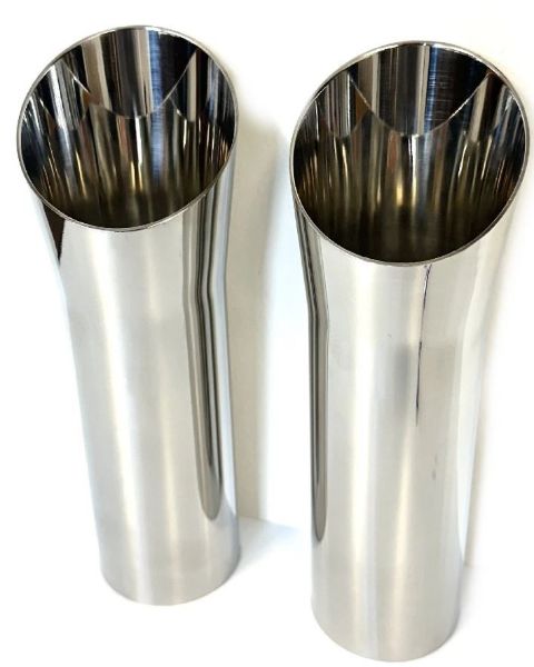 Picture of 1968-72 Oldsmobile Cutlass 442 Chrome Stainless Steel Trumpet Exhaust Tips