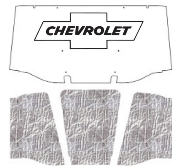 Picture of 1967-1968 Chevrolet C10 Truck AcoustiHOOD Under Hood Liner Cover with Chevrolet and Bowtie Logo