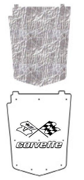 Picture of 1973-1982 Chevrolet Corvette QuietRide Solutions AcoustiHood Under Hood Cover With Corvette Flag