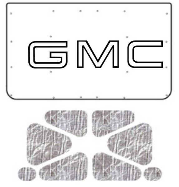 Picture of 1973-1980 GMC Truck QuietRide Solutions AcoustiHood Under Hood Cover with GMC Script Heatshield Panels and Installation Kit