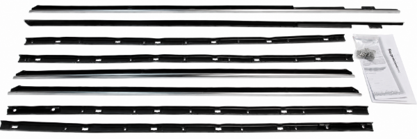 Picture of 1964 Ford Galaxie 500 2 Door Hardtop Authentic Window Felts Whiskers Kit (8pcs)