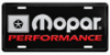 Picture of Mopar Performance License Plate Retro Style Black