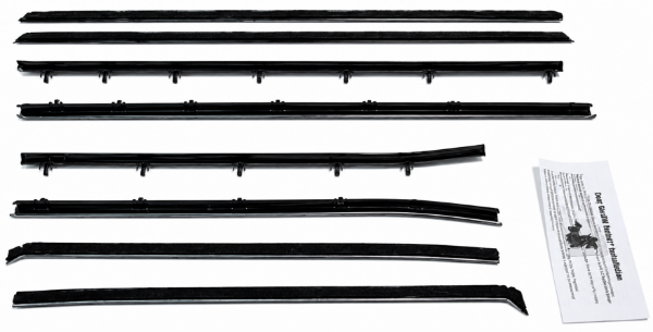 Picture of 1966-67 Pontiac GTO & LeMans 2 Door Hardtop Replacement Window Felts Whiskers Kit (8pcs)