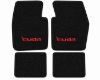 Illustration of 1970-1973 Plymouth Cuda Loop Floor Mats with Embroidered Logos - 4 Piece with #106 Cuda
