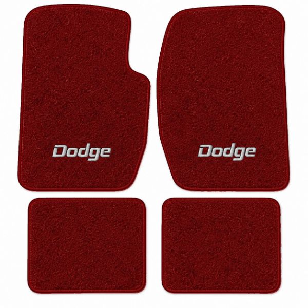 Picture of 1987-1989 Dodge Raider 2DR Floor Mats, Cutpile Carpet with Embroidered Logos - 4 Piece